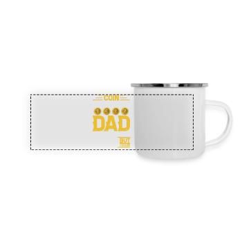 Coin Collecting Dad: Upgrading Fatherhood - Panoramic Camper Mug - white - Front