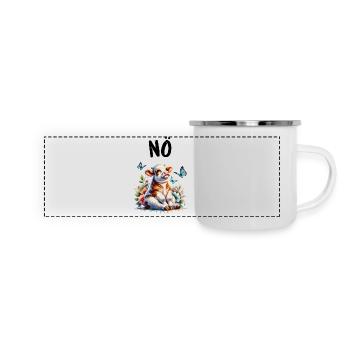 Cow Saying Nope for Boys and Girls - Panoramic Camper Mug - white - Front