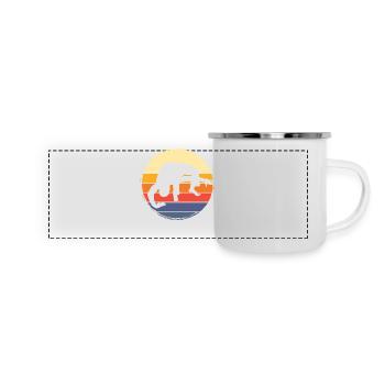 Capoeira - Panorama Emaille-Tasse - Weiß - Vorne
