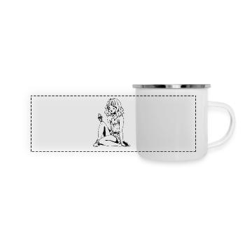 Amateur de crème glacée - Mug panoramique émaillé - blanc - Devant