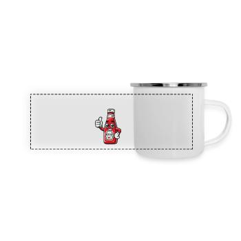 I Put Ketchup on my Ketchup Bottle Funny Sauce Ent - Panoramic Camper Mug - white - Front