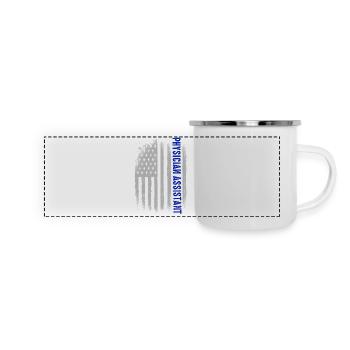 flag USA physician assisutant Rretro Student - Panoramic Camper Mug - white - Front