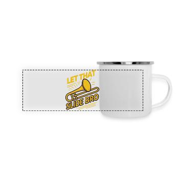 Let That Slide Bro Funny Trombone Saying Musician - Panoramic Camper Mug - white - Front