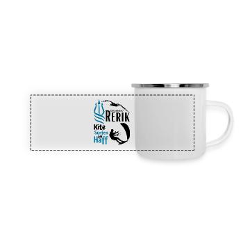 Rerik kite surfing at the lagoon Baltic Sea resort of Rerik - Panoramic Camper Mug - white - Front