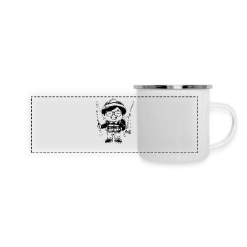 Cartoon Fishing - Panoramic Camper Mug - white - Front