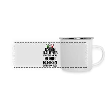Italie Vaffanculo italien - Mug panoramique émaillé - blanc - Devant