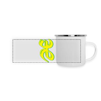 amazigh et l'amour pour la culture amazigh kabyle - Mug panoramique émaillé - blanc - Devant