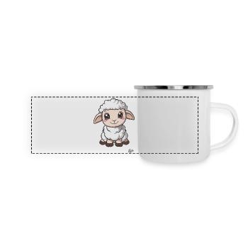 Cute little sheep - Panoramic Camper Mug - white - Front