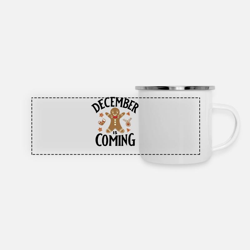 December is coming - Panoramic Camper Mug - white