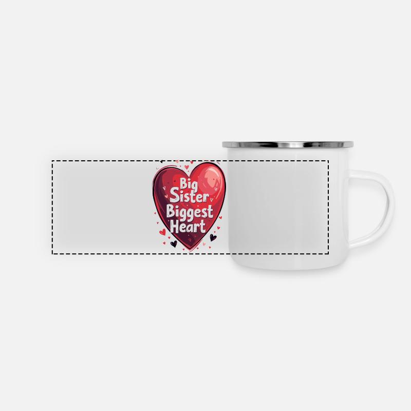 GRANDE SŒUR - Mug panoramique émaillé - blanc