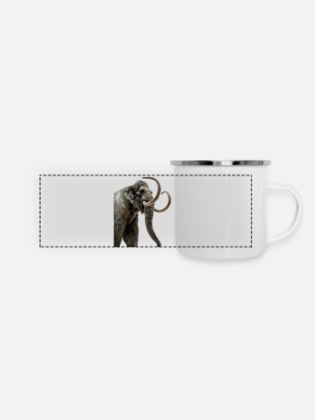 Mammut - Panorama Emaille-Tasse - Weiß