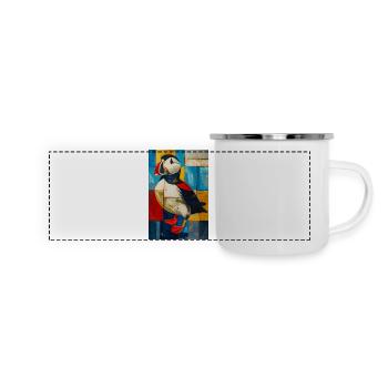 Puffin - Panoramic Camper Mug - white - Front