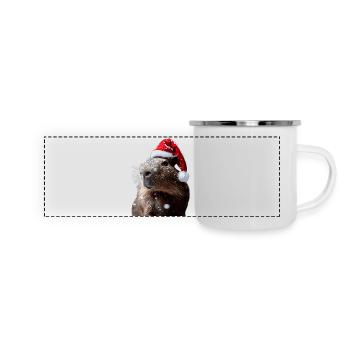 Capybara - Mug panoramique émaillé - blanc - Devant