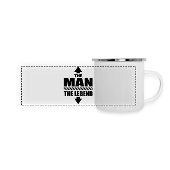 The Man The Legend Macho Casanova - Panorama Emaille-Tasse - Weiß - Vorne