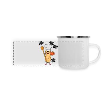 Peanut Peanuts Cooking Chefs Halloween Cooking - Panoramic Camper Mug - white - Front
