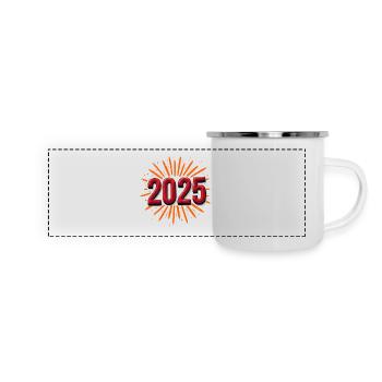 2025 - Panorama Emaille-Tasse - Weiß - Vorne