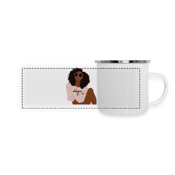 Schwarzes Mädchen Black Girl - Panoramic Camper Mug - white - Front