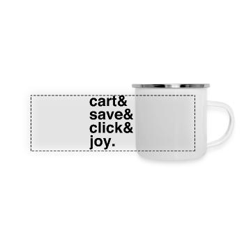 Offre d’achat intelligente Bonheur Panier Joie - Mug panoramique émaillé - blanc - Devant