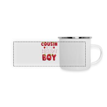 Cousin Of The Birthday Boy Strawberry First Bday - Panoramic Camper Mug - white - Front