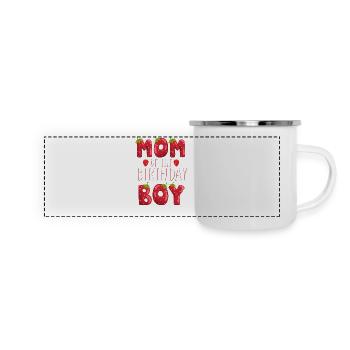Mom Of The Birthday Boy Strawberry First Birthday - Panoramic Camper Mug - white - Front