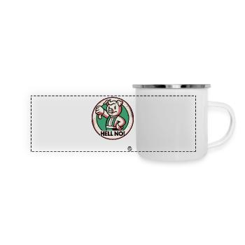 No thank you! Thumbs down pig - Panoramic Camper Mug - white - Front