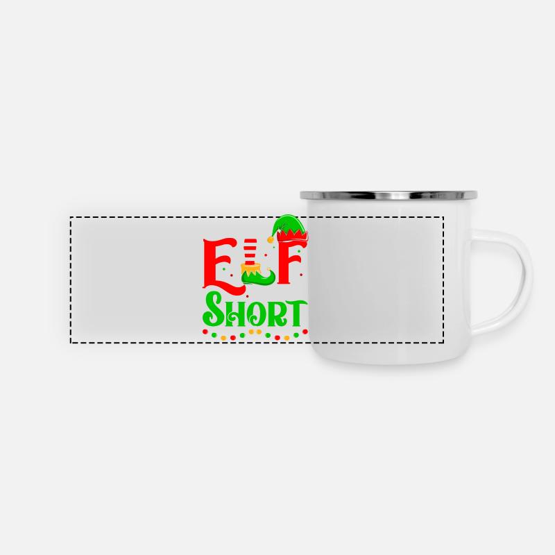 Je ne suis pas un elfe Je suis juste un petit Père Noël - Mug panoramique émaillé - blanc