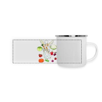 himmlisch Kochkunst Gastgeber Kochen Köche Koch - Panorama Emaille-Tasse - Weiß - Vorne
