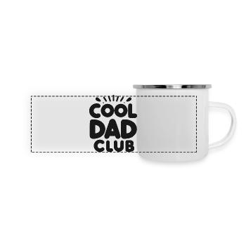 Cooler Papa-Club - Panorama Emaille-Tasse - Weiß - Vorne