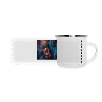 Ukulele - Panorama Emaille-Tasse - Weiß - Vorne