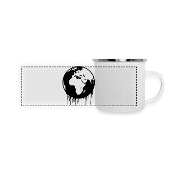 humorvolles T-Shirt, Geschenk für Männer, Damen, humorvoll - Panorama Emaille-Tasse - Weiß - Vorne