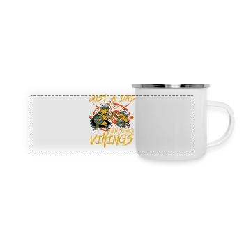 Juste un papa qui aime les Vikings - Mug panoramique émaillé - blanc - Devant