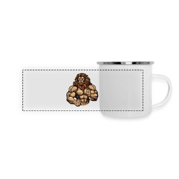 Lion Muscles Martial Arts MMA - Panoramic Camper Mug - white - Front