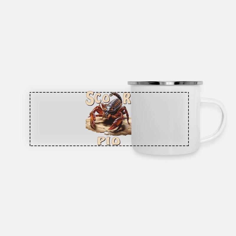 SCORPIO - Panorama Emaille-Tasse - Weiß