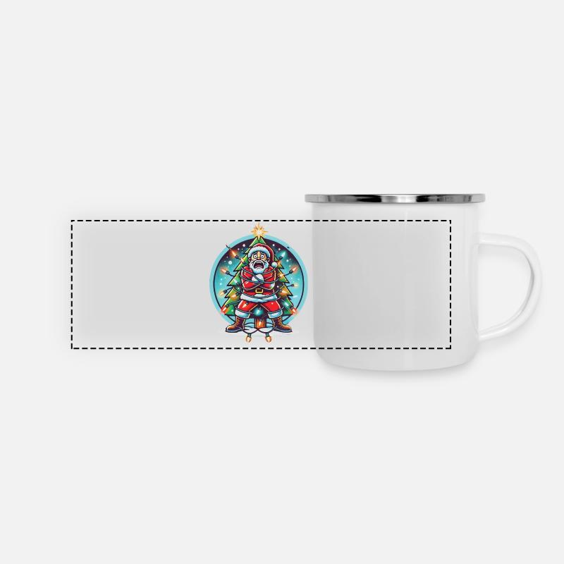 Christmas Electrocution Fun With Santa - Panoramic Camper Mug - white