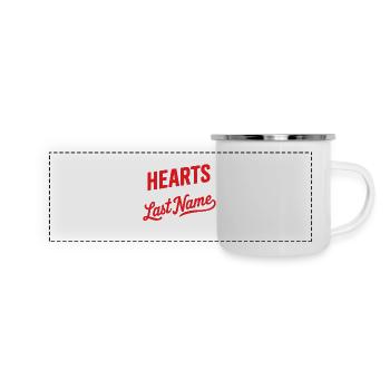 Ich habe ihre Herzen gestohlen, jetzt stehle ich ihre letzten N. - Panorama Emaille-Tasse - Weiß - Vorne