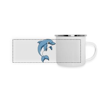 DELPHINE - Panorama Emaille-Tasse - Weiß - Vorne