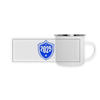 2025 jahr - Panorama Emaille-Tasse - Weiß - Vorne