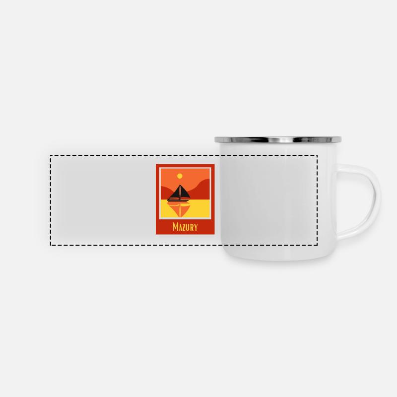 Masuria - Panoramic Camper Mug - white
