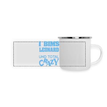 Dire Léonard - Mug panoramique émaillé - blanc - Devant