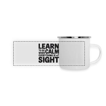 TSHIRT COOL, APPRENDRE LE CALME - Mug panoramique émaillé - blanc - Devant