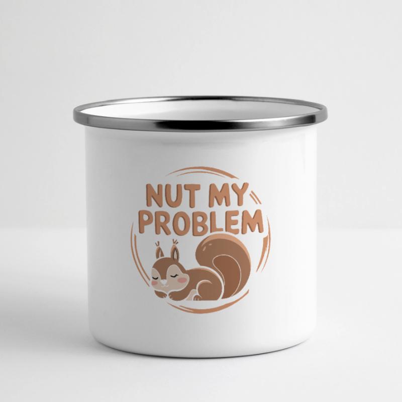 Nut my problem Funny Squirrel Pun Panoramic Camper Mug