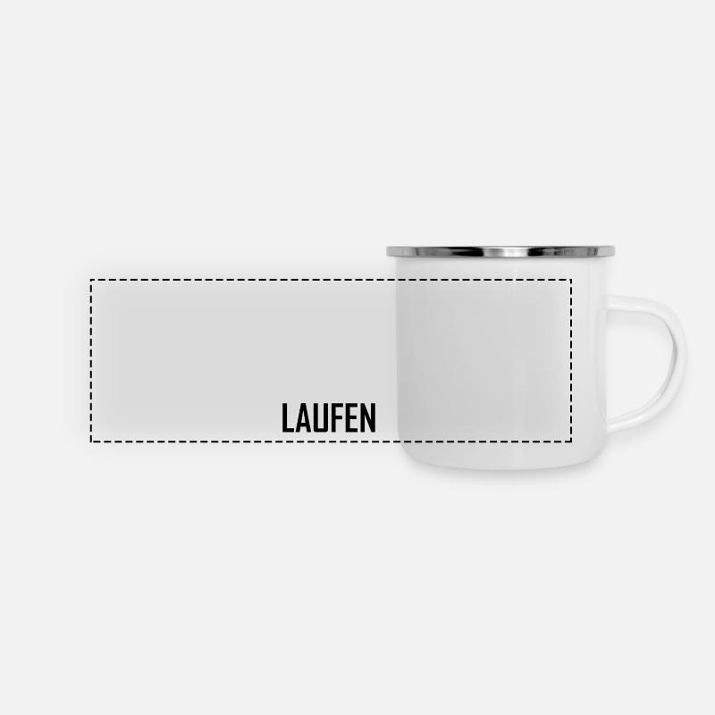 HOMMES COURANT - Mug panoramique émaillé - blanc