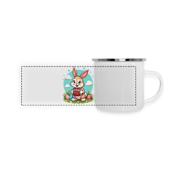 American Football Easter Bunny Sports Easter Fun - Panoramic Camper Mug - white - Front