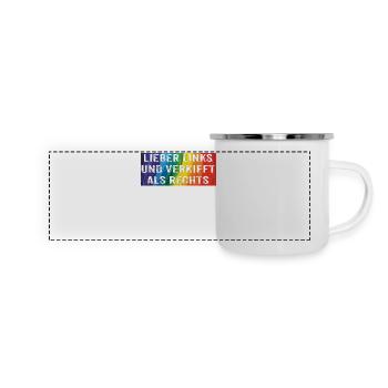 RATHER LEFT-WING FILTHY RIGHT-WING RADICAL - Panoramic Camper Mug - white - Front