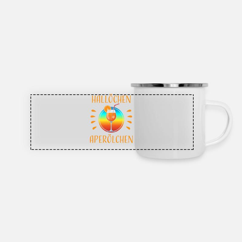Hallöchen Aperölchen Drawing Surface 1 - Mug panoramique émaillé - blanc
