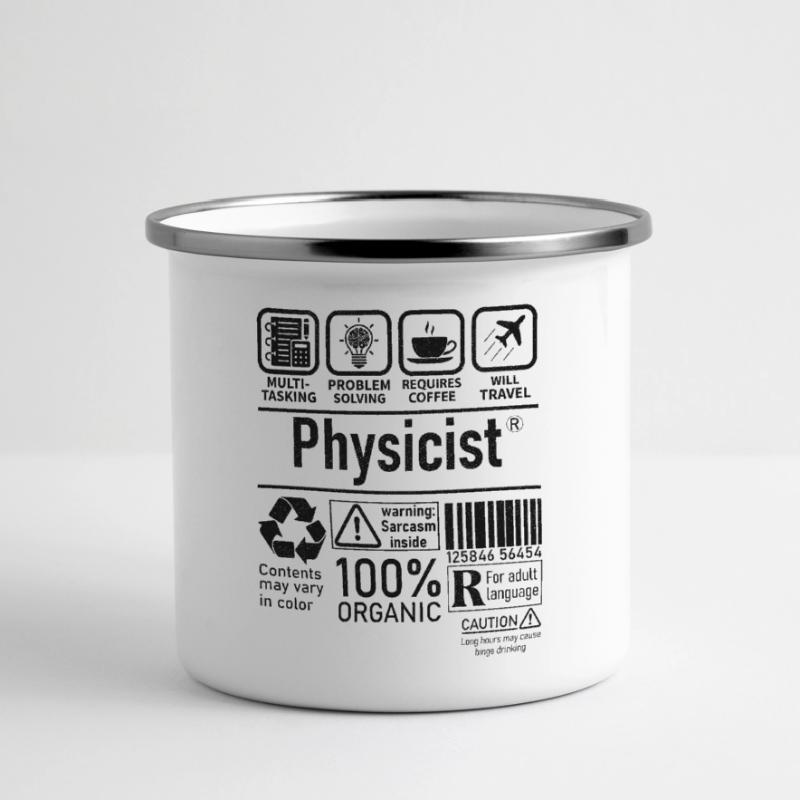 Physicist Specialist multi tasking problem solving Panorama Emaille-Tasse