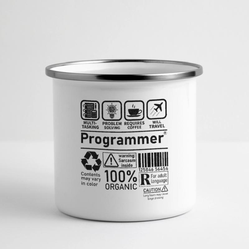 Programmeur multitâche, la résolution de problèmes nécessite Mug panoramique émaillé