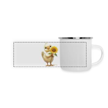 Ziege - Panorama Emaille-Tasse - Weiß - Vorne