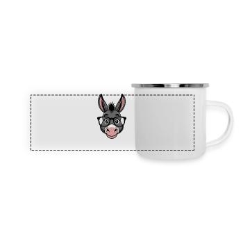 Smart Donkey Funny Witty Clever Intelligence Cute - Panoramic Camper Mug - white - Front