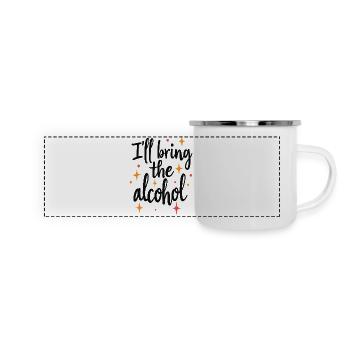 Je vais apporter la fête de l’alcool en disant citation - Mug panoramique émaillé - blanc - Devant